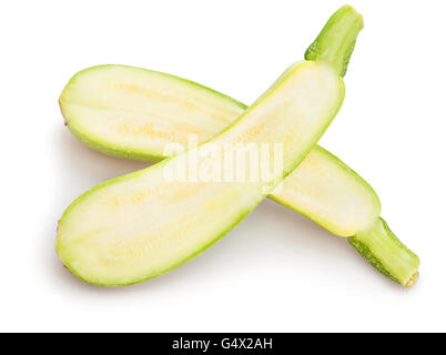 sliced marrow isolated Stock Photo