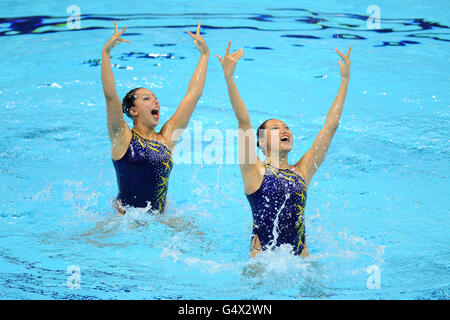 Swimming - Synchronised Swimming Olympic Qualifying - Day One - Olympic Aquatics Centre Stock Photo