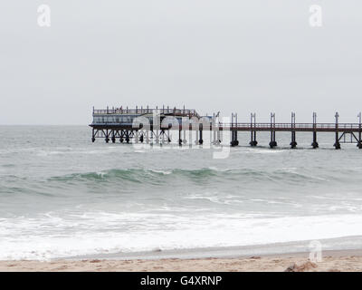 Namibia, Erongo, Swakopmund, Jetty Restaurant, House on the footbridge Stock Photo