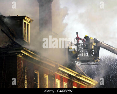 Tangley House Fire Stock Photo