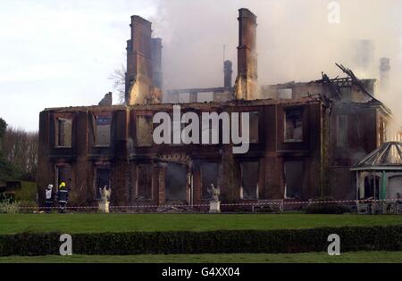 Tangley House Fire Stock Photo