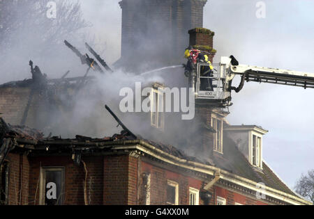 Tangley House Fire Stock Photo