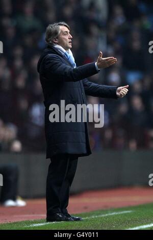 Soccer - Barclays Premier League - Aston Villa v Manchester City - Villa Park. Roberto Mancini, Manchester City manager Stock Photo