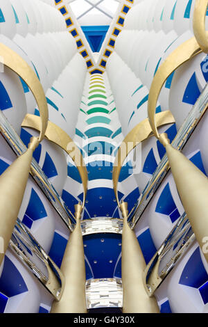 United Arab Emirates, Dubai, Burj el Arab, 7-star hotel, Lobby Stock Photo