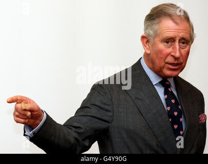The Prince of Wales, speaks during a visit to the Prince's Teaching Institute's Schools Leadership Day, held at Madingley Hall, in Cambridgeshire. Stock Photo