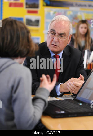 Ofsted Chief Inspector visits school Stock Photo