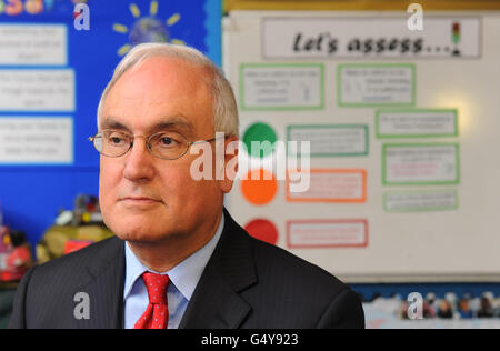 Ofsted Chief Inspector visits school Stock Photo