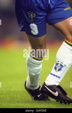 Soccer - UMBRO Cup - Brazil v Japan - Goodison Park, Liverpool. A shot of Brazil striker Ronaldo's boots. Stock Photo