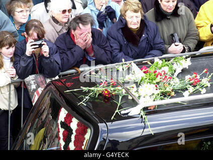 Stan Matthews hearse statue tribute Stock Photo