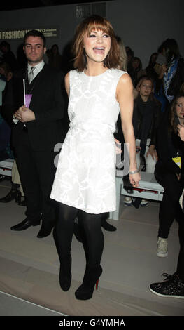 Kara Tointon attending at the Jasper Conran show at the Courtyard Show Space, Somerset House, London, as part of the London Fashion Week. Stock Photo