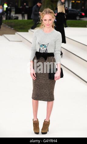 Celebs attend Burberry Prorsum - London Fashion Week Stock Photo