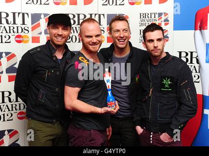 Chris Martin and Will Champion from Coldplay backstage at the Hollywood  Bowl, Los Angeles, united States of America Stock Photo - Alamy
