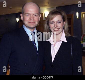 Conservative Party leader William Hague and his wife Ffion arrive at the International Conference Centre in Harrogate for the Conservative Party Spring Forum. Stock Photo