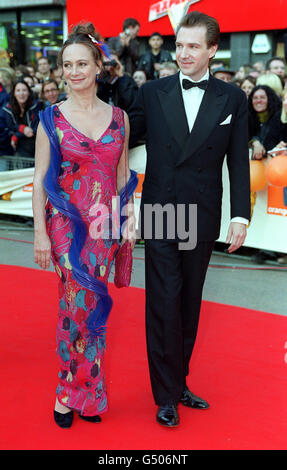 Actors Ralph Fiennes and Francesca Annis arriving at the Orange British Film Academy Awards (BAFTA's) at the Odeon cinema in London's Leicester Square. Stock Photo