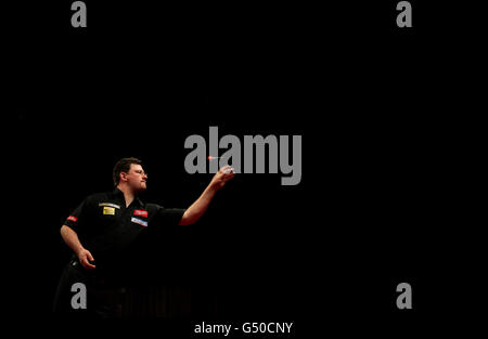 Darts - McCoys Premier League Darts 2012 - Westpoint Arena. James Wade during his game against Kevin Painter Stock Photo