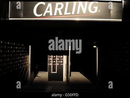 Soccer - Carling Cup - Final - Cardiff City v Liverpool - Wembley Stadium. Branding on the entrance to the tunnel at Wembley Stadium Stock Photo