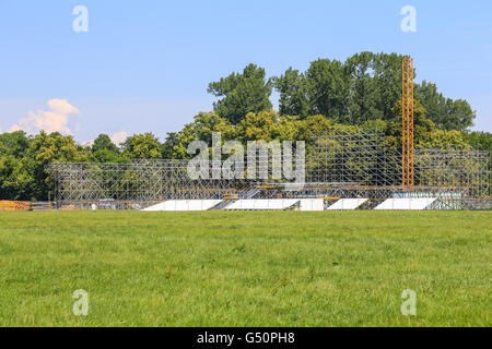 View of the new stage build for the World Youth Day / Krakow 2016 Stock Photo