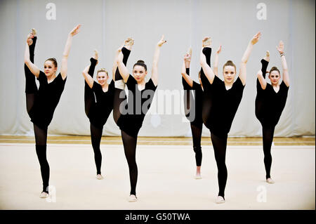 Gymnastics - Great Britain's Rythmic Gymnastics Team Training Session - University of Bath Stock Photo