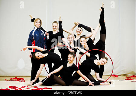 Gymnastics - Great Britain's Rythmic Gymnastics Team Training Session - University of Bath Stock Photo