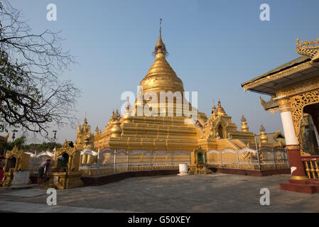 Golden stupa of Kuthodaw Pagoda, Mandalay, Mandalay Region, Myanmar Stock Photo