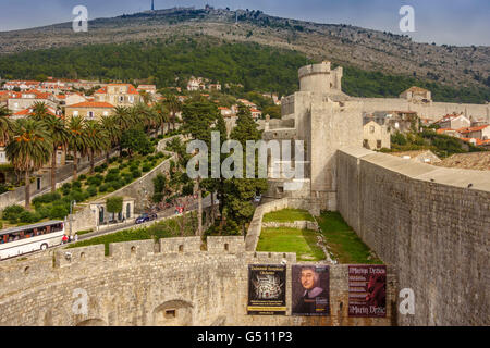 Old City Walls Dubrovnik Croatia Stock Photo