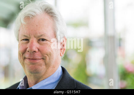 Richard H. Thaler. American economist and the Ralph and Dorothy Keller Distinguished Service Professor of Behavioral Science and Economics at the University of Chicago Booth School of Business.  The Hay Festival of Literature and the Arts, May 302016 Stock Photo