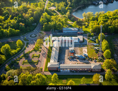 Aerial view, Aviation Technical Museum Rechlin, Rechlin, Mecklenburg Lake District, Mecklenburg Lake District, Mecklenburg Lake Stock Photo