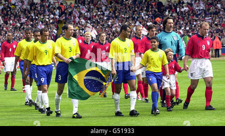 England v Brazil pitch Stock Photo