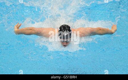 Stockport metro's Michael Rock during heat 8 of the Men's Open 100m Butterfly Stock Photo