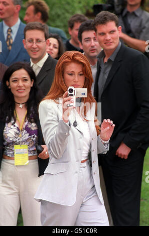 Cannes Angie Everhart. Actress Angie Everhart promoting her film