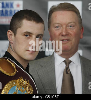 Ricky Burns (left) with promoter Frank Warren during the Head-to-Head at the Braehead Arena, Glasgow. Stock Photo