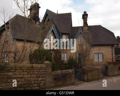 Chatsworth estate cottages Stock Photo