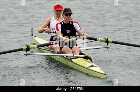 Monica Relph and Alison Knowles in action in the final of the womens ...