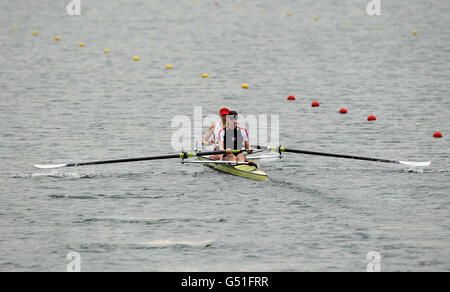 Monica Relph and Alison Knowles in action in the final of the womens ...