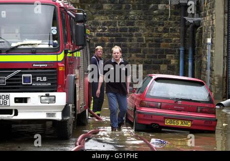 Floods in Todmorden Stock Photo