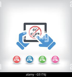 Tablet password accesss concept icon Stock Vector