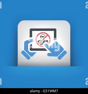 Tablet password accesss concept icon Stock Vector