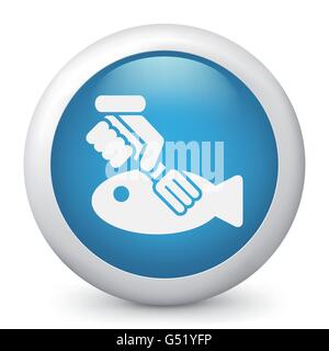 Fish eating icon concept Stock Vector Image & Art - Alamy
