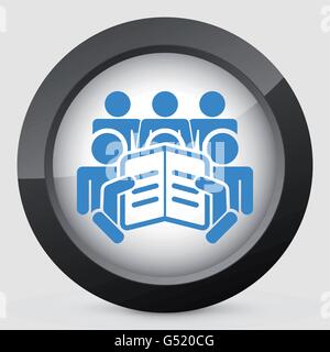 Reading text concept icon Stock Vector