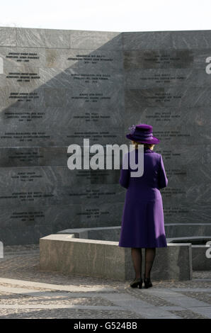 The Duchess of Cornwall attends a wreath laying ceremony at the National Memorial in Copenhagen, Denmark. Stock Photo