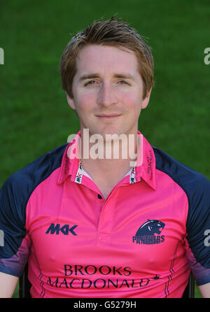 Cricket - 2012 Middlesex Photocall - Lords Cricket Ground. Tom Smith from Middlesex Cricket Club poses for media during the press day at Lord's Cricket Ground, London Stock Photo