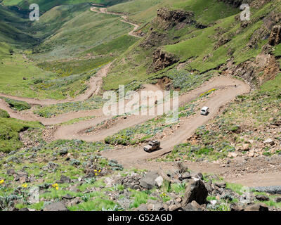 South Africa, KwaZulu-Natal, Sani Pass, uphill to Sani Pass Stock Photo