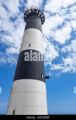 Namibia, Erongo, Walvis Bay, A lighthouse in the desert, Pelican Point Lighthouse Stock Photo
