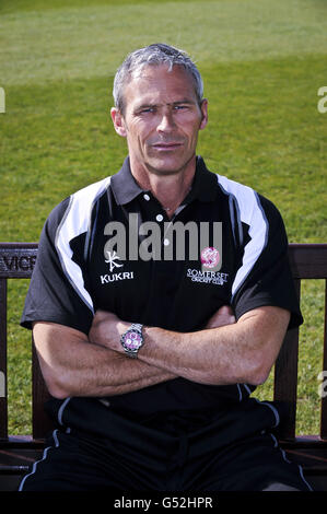 Cricket - 2012 Somerset Photocall - County Ground. Somerset cricket squad Head Coach Andy Herry. Stock Photo