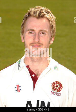 Cricket - 2012 Northamptonshire Photocall - County Ground. Northamptonshire's Luke Evans Stock Photo