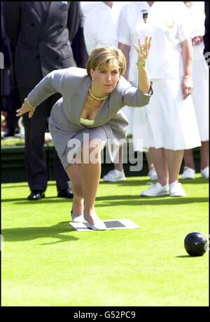 The Countess of Wessex at the Taunton Deane Bowling club where she ...
