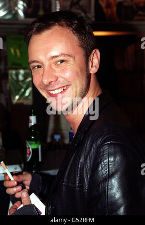 Actor John Simm inside Reckless Records in Islington, after attending the UK Charity Premiere of High Fidelity, at the Screen on the Green. Stock Photo