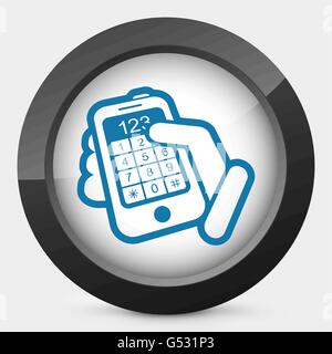 Phone keypad numbers Stock Vector