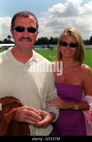 Football manager Graeme Souness and his wife Karen at the Cartier International 2000 Polo tournament at Windsor in Berkshire.