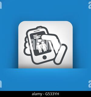 Phone chat icon Stock Vector